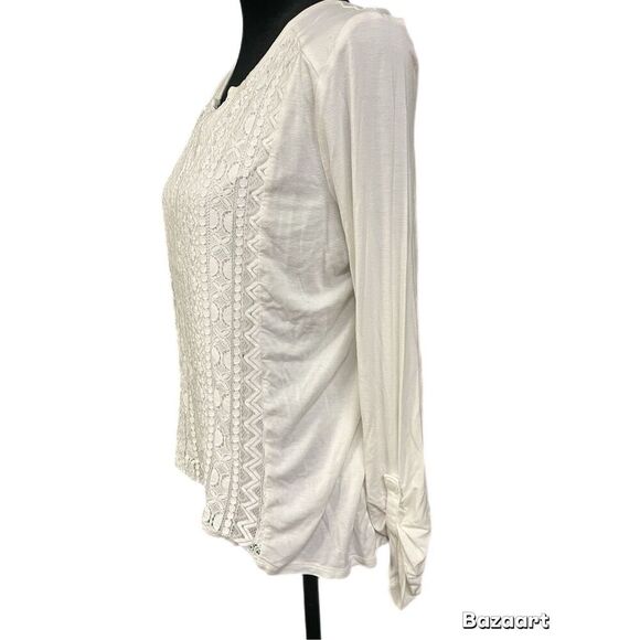 RXB Lace White Blouse. Size Large - Picture 4 of 8